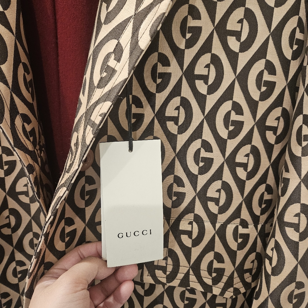 Gucci G rhombus trench coat size 12-14 - Picture 7 of 7